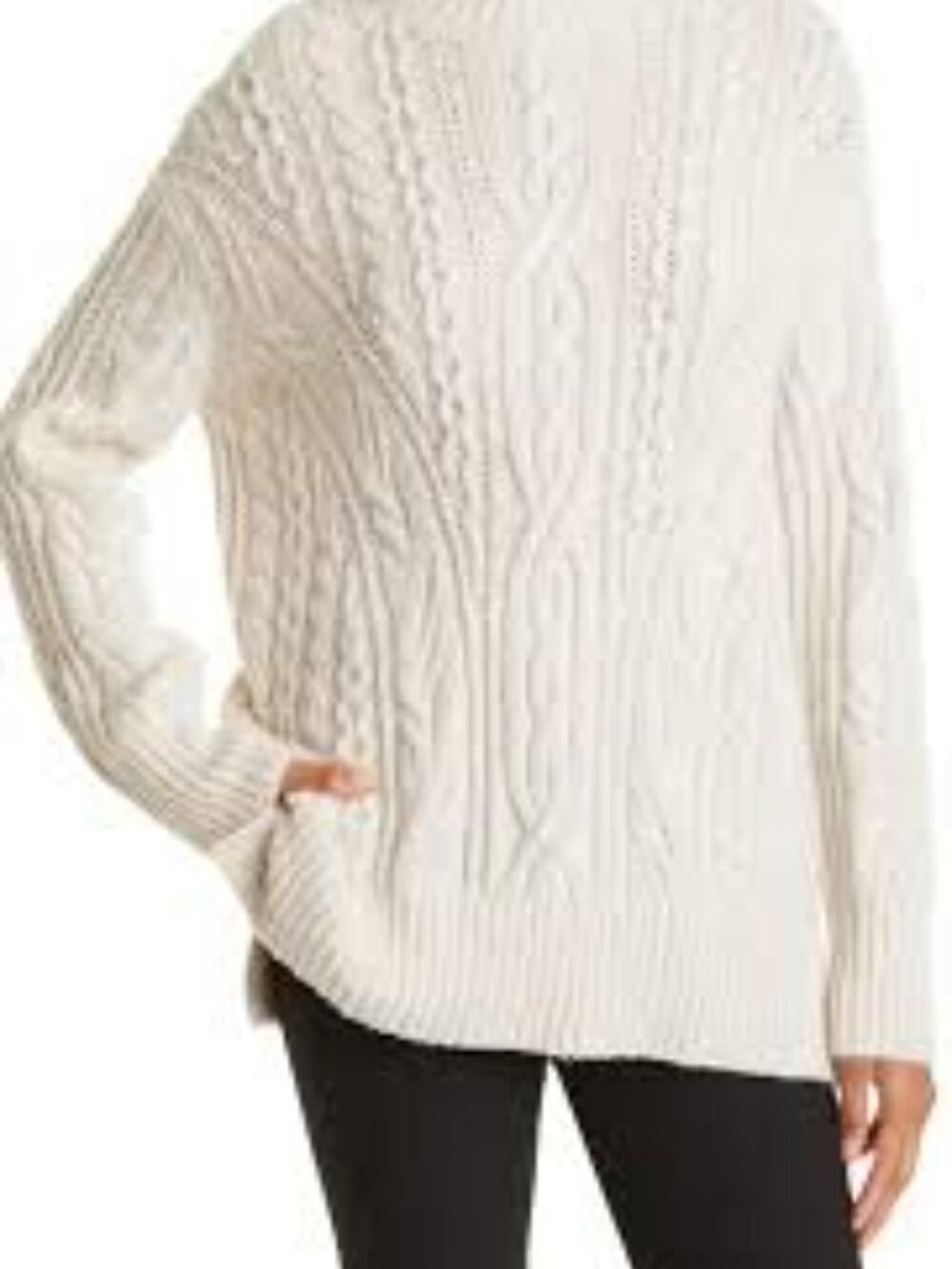 Vince  cable extra fine merino wool blend mock neck sweater